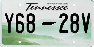 TN license plate Y6828V