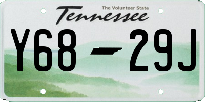 TN license plate Y6829J