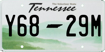 TN license plate Y6829M
