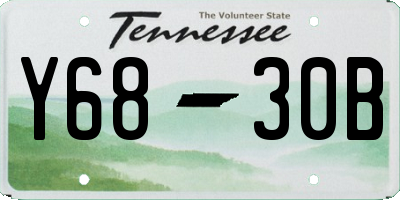 TN license plate Y6830B