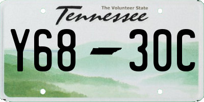 TN license plate Y6830C