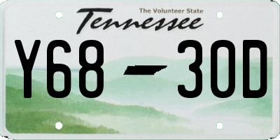 TN license plate Y6830D