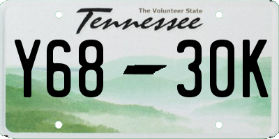 TN license plate Y6830K