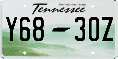 TN license plate Y6830Z