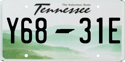 TN license plate Y6831E
