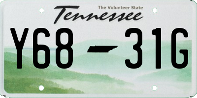 TN license plate Y6831G