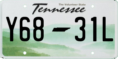 TN license plate Y6831L