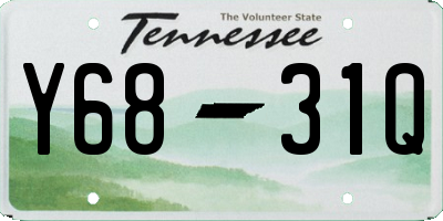TN license plate Y6831Q