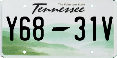 TN license plate Y6831V