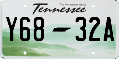 TN license plate Y6832A