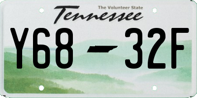 TN license plate Y6832F