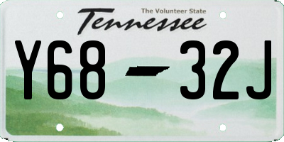 TN license plate Y6832J