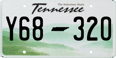 TN license plate Y6832O