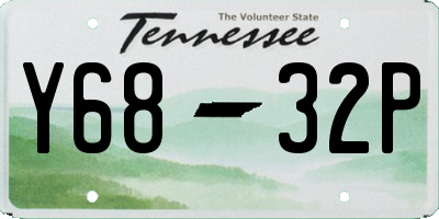TN license plate Y6832P