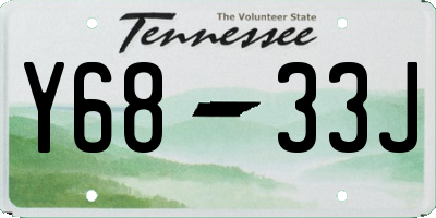 TN license plate Y6833J