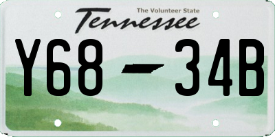 TN license plate Y6834B