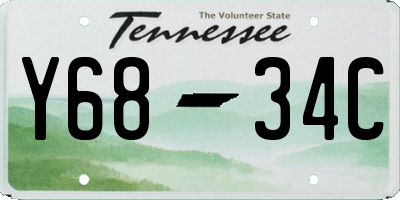 TN license plate Y6834C