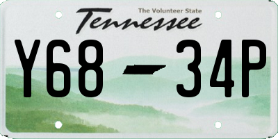 TN license plate Y6834P