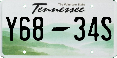 TN license plate Y6834S