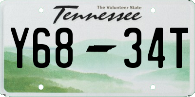TN license plate Y6834T