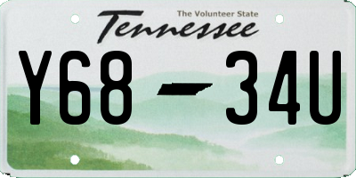 TN license plate Y6834U