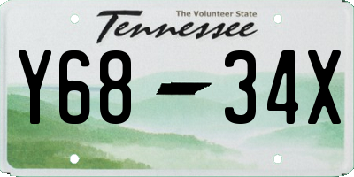 TN license plate Y6834X