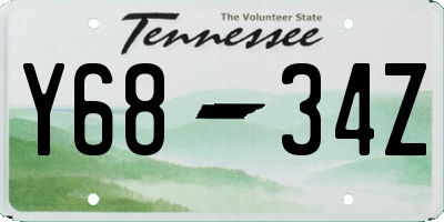 TN license plate Y6834Z