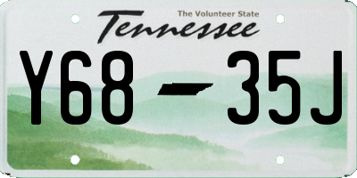 TN license plate Y6835J