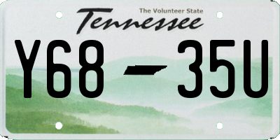 TN license plate Y6835U