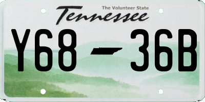 TN license plate Y6836B