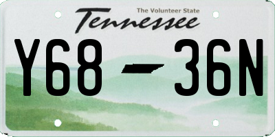 TN license plate Y6836N