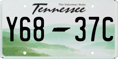 TN license plate Y6837C