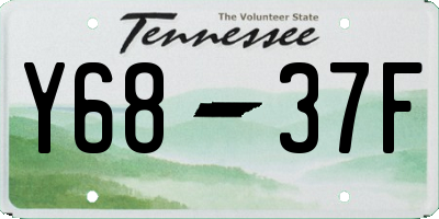 TN license plate Y6837F