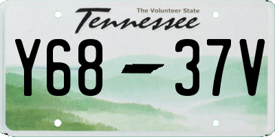 TN license plate Y6837V
