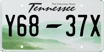 TN license plate Y6837X