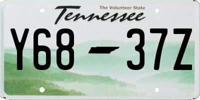 TN license plate Y6837Z