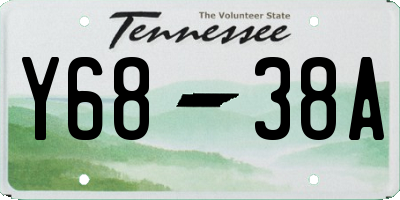 TN license plate Y6838A