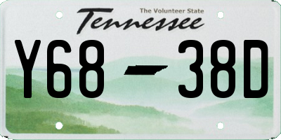 TN license plate Y6838D