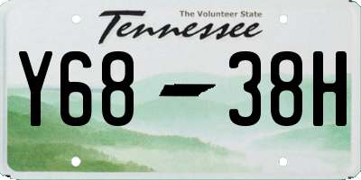 TN license plate Y6838H