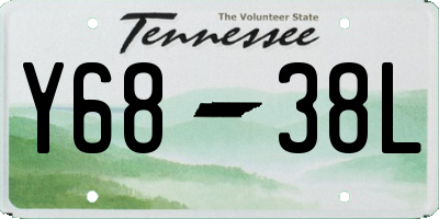 TN license plate Y6838L