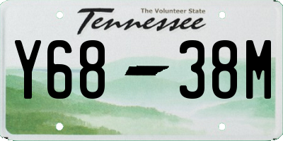 TN license plate Y6838M