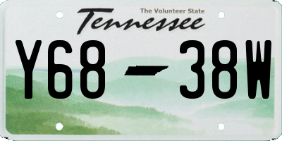 TN license plate Y6838W