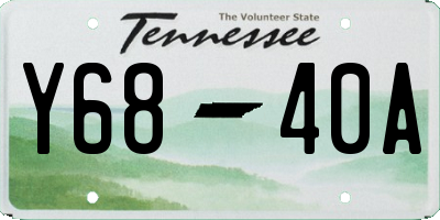 TN license plate Y6840A
