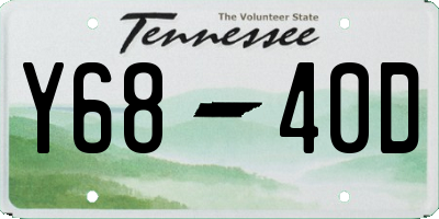 TN license plate Y6840D