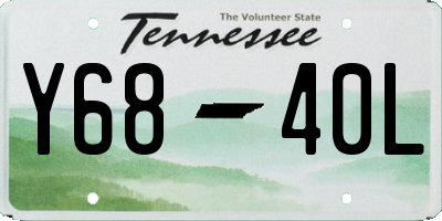 TN license plate Y6840L