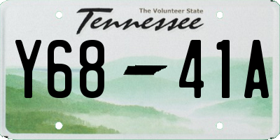 TN license plate Y6841A