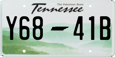 TN license plate Y6841B