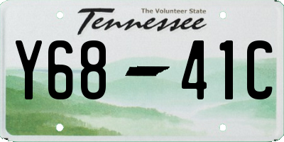 TN license plate Y6841C
