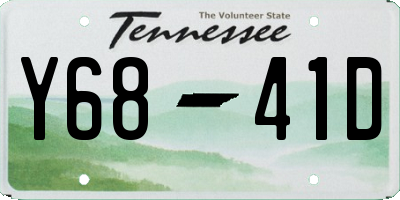 TN license plate Y6841D