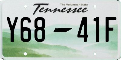 TN license plate Y6841F